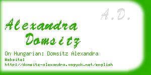 alexandra domsitz business card